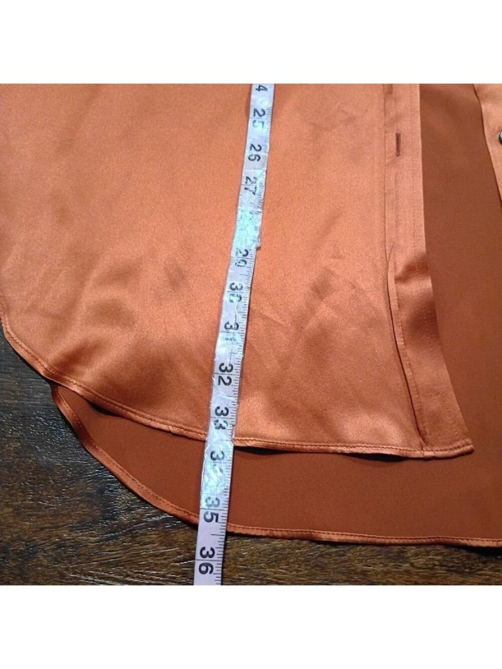 Banana Republic Silk Size M Button-Down Rust Midi Dress Short Sleeve Resortwear - Picture 12 of 12